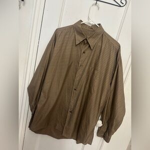 Tricots st Raphael button down shirt/ brown/ SZ L